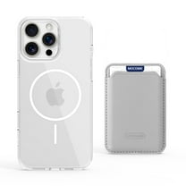 Dteck for iPhone 16e with Magnetic Removable Magnetic Card Holder Wallet, With Magnetic Wallet Cards, Shockproof Slim Back Hard Case, White