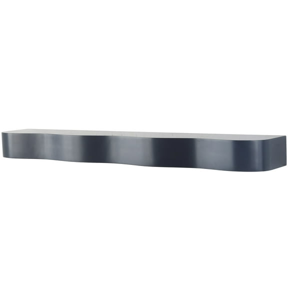 DecMode 48" x 8" Handmade 1-Tier Black Wall Shelf