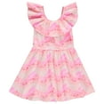 thumbnail image 3 of BTween 3 Piece Girls Summer Dress Set - Short Sleeve Casual Skater Dresses, Straw, 6, 3 of 5