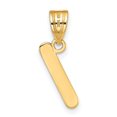 thumbnail image 3 of 14k Yellow Gold Slanted Design Bubble Letter I Initial Pendant, 3 of 4