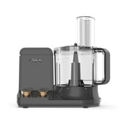 NutriChef 12 Cup Multi Function Food Processor w/ 6 Attachment Blades, Gray
