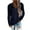 Dark Blue, variant on Women's Striped Casual Hooded Sweater Open Collar Sweater Long Sleeve Lapel Blouses Shirts Tops Dark Blue L, US Size 8
