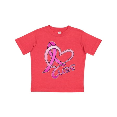 

Inktastic Cure- Breast Cancer Awareness pink ribbon Gift Toddler Boy or Toddler Girl T-Shirt