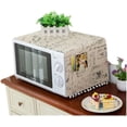 thumbnail image 1 of Microwave Oven Cover Dustproof Cotton Machine Protector Decorative Kitchen Appliance Cover with Side Storage Pockets(Jis Letters), 1 of 7