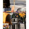 thumbnail image 5 of Hokiten Outdoor Tablecloths with Umbrella Hole & Zipper, Colorful Flowers 54x54 Inch Square Tablecloths, Modern Botanical Floral Oil Painting Waterproof Table Cloth, Patio/Pool/Picnic Table Covers, 5 of 7