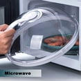 thumbnail image 3 of Microwave Cover Heat-Resistant Splash-Proof Transparent Washable Effective Microwave Plate Lid Cover for Home, 3 of 7