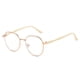thumbnail image 5 of Gafas poligonales que cambian de Color, informales, de aspecto liso, con espejo plano, antiluz azul, para estudiantes, 5 of 5