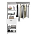 thumbnail image 5 of Tuhome Manchester 150 Closet System with Five Open Shelves, Single Drawer, Full-Length, 5 of 5