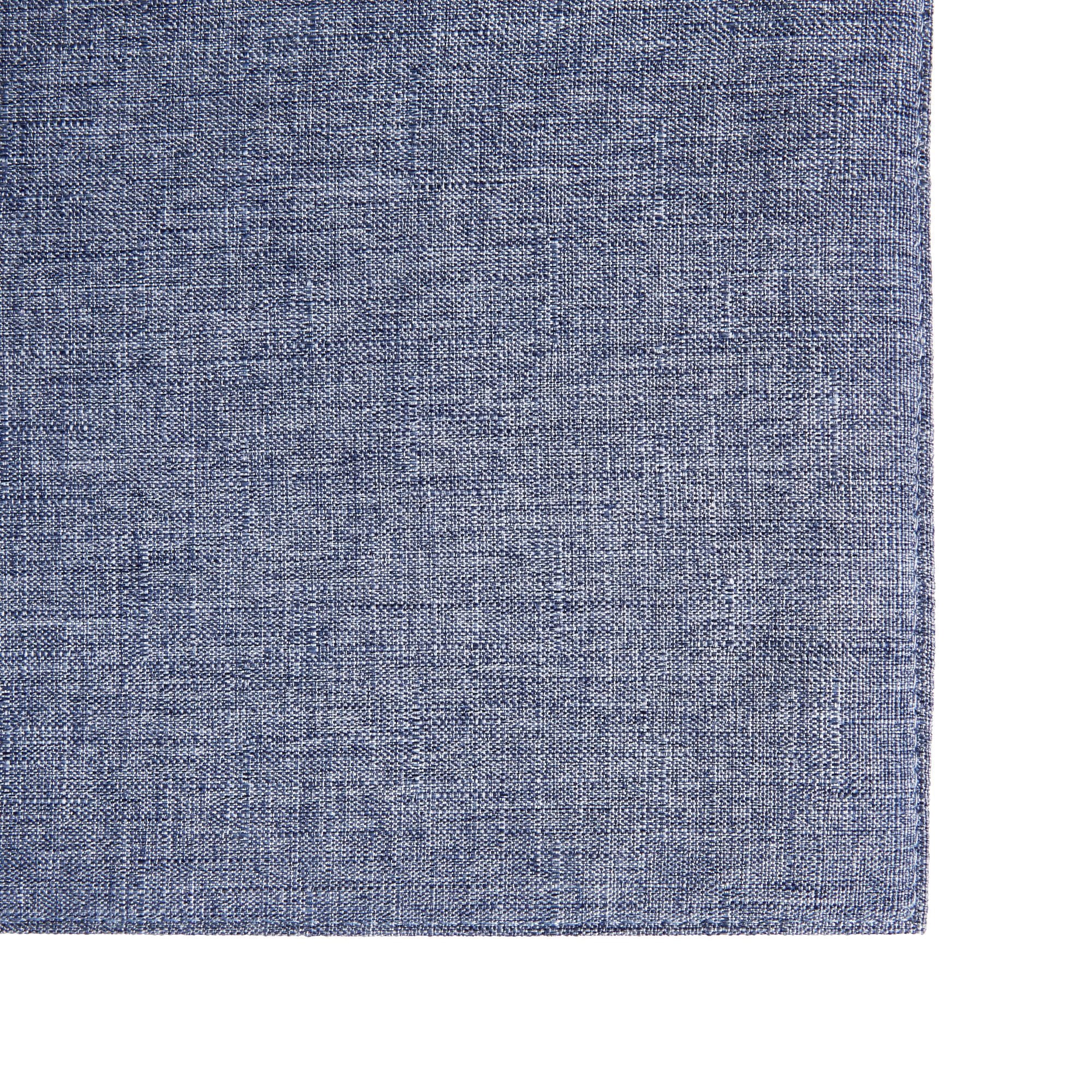 TOWN & COUNTRY LIVING Somers Reversible Placemat 4-Pack Set, Denim Blue, 13"x17.5"