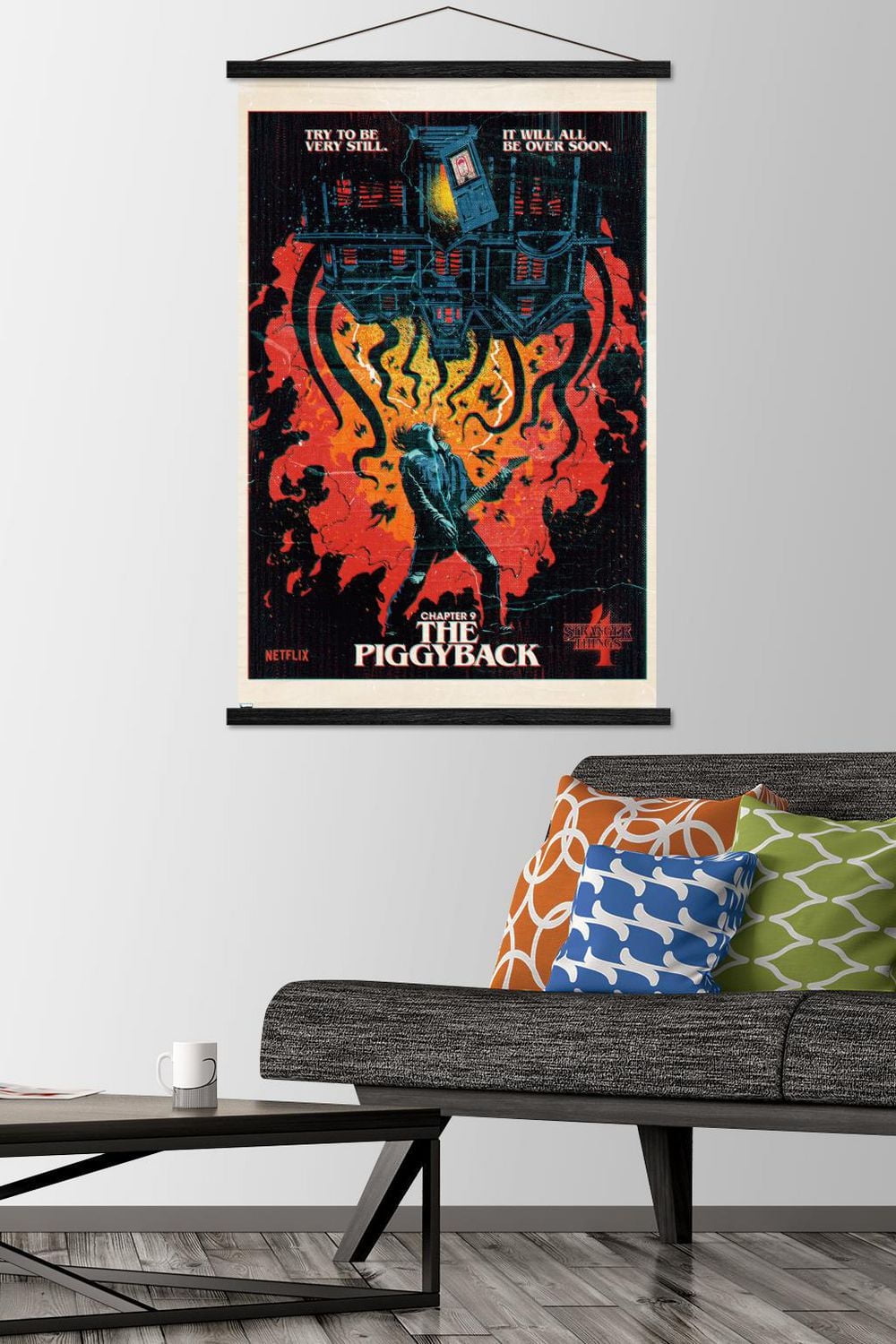 Netflix Stranger Things: Season 4 - The Piggyback Wall Poster with Magnetic Frame, 22.375" x 34"