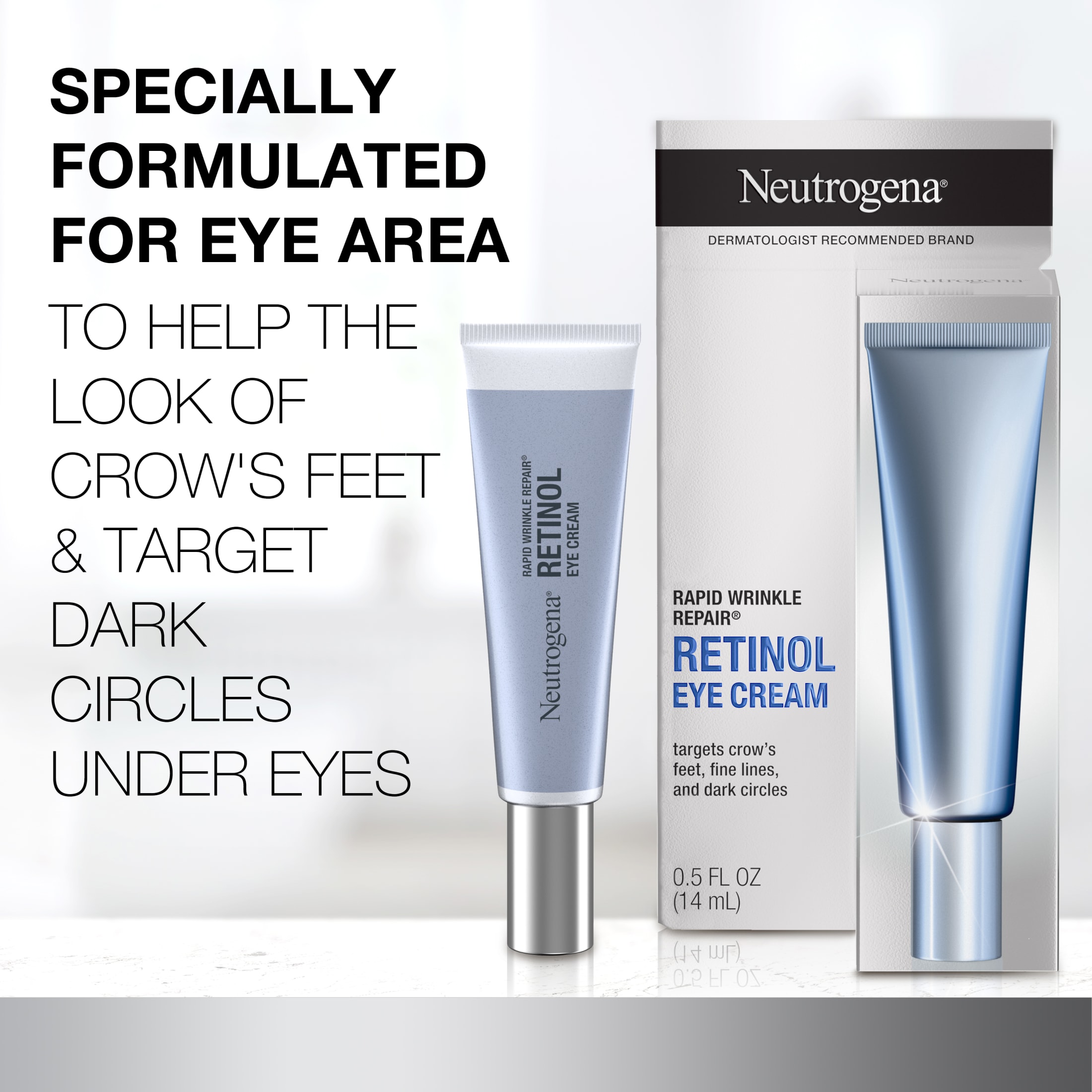 Neutrogena Rapid Wrinkle Repair Retinol Skin Care Eye Cream, 0.5 oz - image 3 of 10