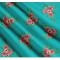 thumbnail image 3 of Soimoi Green Cotton Voile Fabric Flower Floral Fabric Prints By Yard 58 Inch Wide, 3 of 7