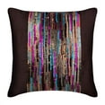 thumbnail image 1 of Housse de Coussin, Housse de Coussin Multicolore, Housse de Coussin à Paillettes Multicolores, 20x20 Pouces (50x50 cm), Housse de Coussin Carrée en Soie, Moderne, Rayée - Rayures de Couleur, 1 of 3