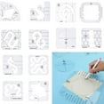 thumbnail image 2 of AOOOWER 4Pcs Quilting Ruler Clear Acrylic Quilting Templates Quilters Rulers Sewing Machine Patchwork Quilting Ruler, 2 of 11