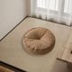 thumbnail image 5 of Cojín redondo de tela gruesa, estilo japonés, de lino, para futón, balcón, ventana, tatami, puf de suelo, cojines de asiento de lino preencogido, 5 of 6