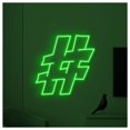 thumbnail image 2 of Letrero De Neón Con Hashtag, Ideal Para Decoración Oficinas Y Estudios, Brillo Ajustable, 38cm, 2 of 3