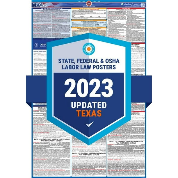 2023 Texas State & Federal Labor Law Poster OSHA Workplace Compliant