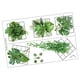 thumbnail image 2 of 2 adhesivos de pared 3D de PVC con diseño de plantas verdes vívidas en cuadrícula. Estilo A, 2 of 9