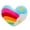 Colorful, variant on Rainbow Heart Plush Throw Pillow for Kids/Adults (Random Pattern)