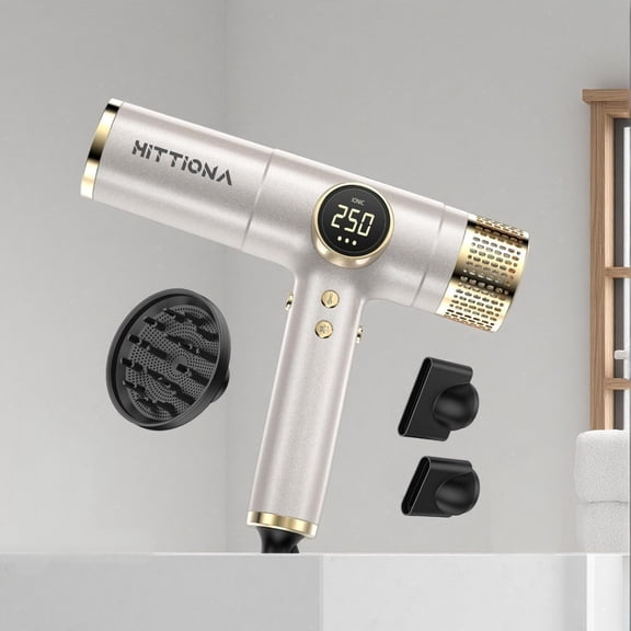 Dual Voltage Travel Hair Dryer Ionic Technology Rapid Drying Diffuser Attachment Lightweight Low Noise 360 Swivel Cord For All Hair Types