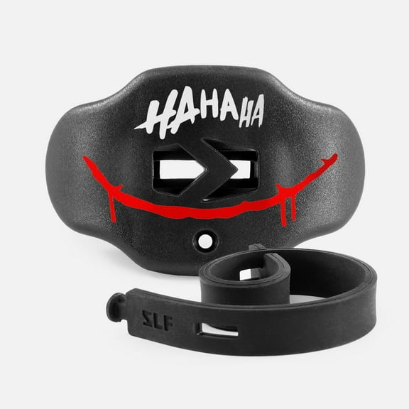 Ha Ha Ha Red Smile Black Soft Football Mouthguard