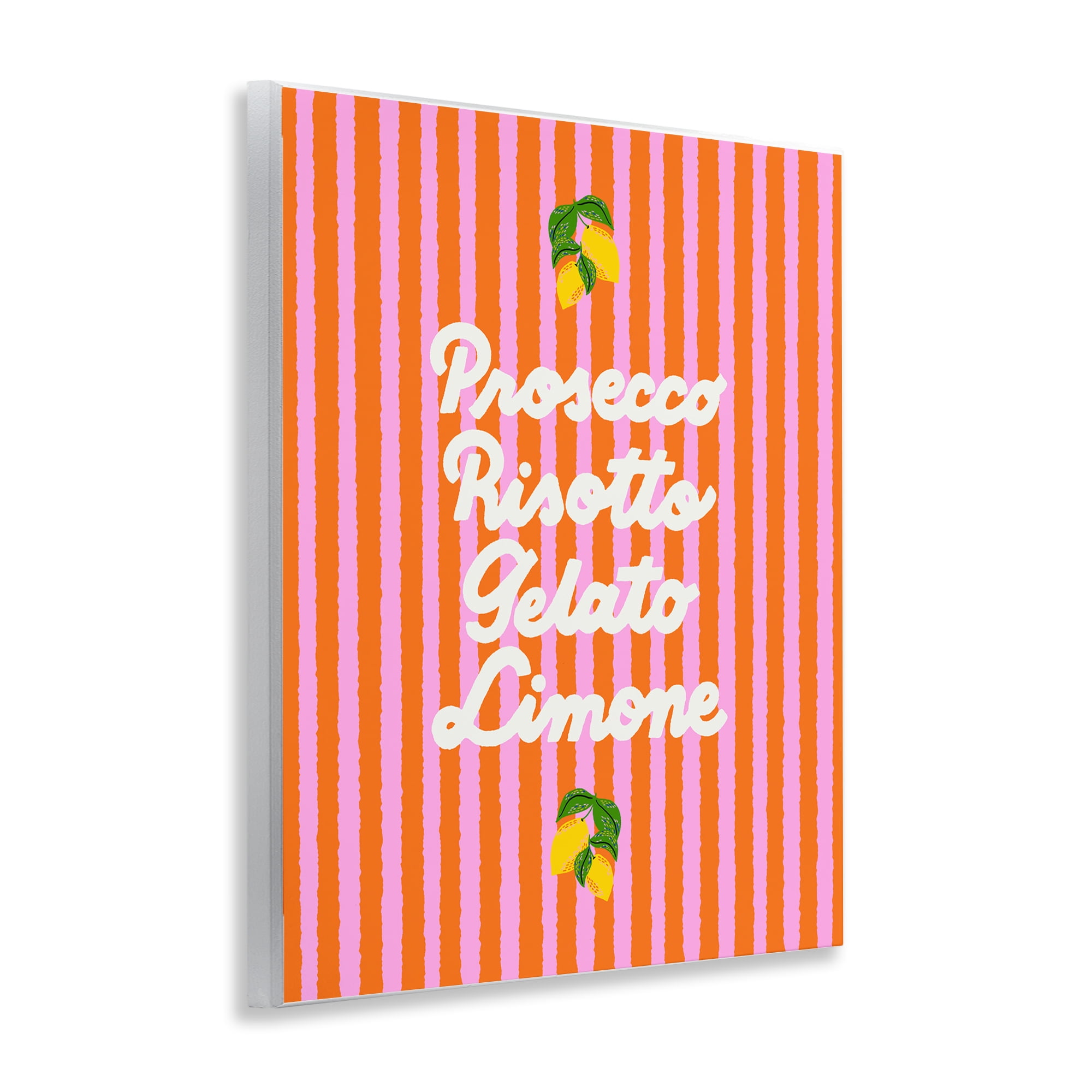 Stupell Industries Italian Enjoyment over Stripes Wall Plaque Art, design by Indira Prieto | IndySign
