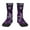 1 Black, variant on Snowflake Gradient Purple Pattern Children's Socks, Socks Gifts ,kids Crew Soft Cotton Socks , Moisture-Wicking, Durable, Ideal for Daily Wear & Sports