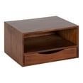 thumbnail image 1 of Kate and Laurel Hutton Modern Floating Shelf, 12.5 x 10 x 7, Walnut Brown, Transitional Floating Desk For Storage and Display, 1 of 8