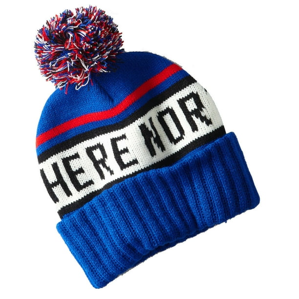 AEO New American Eagle Mens PomPom Beanie, Blue O/S 83872