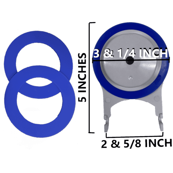 Jacuzzi HF04000 Compatible Toilet Flapper with 2 Extra Seals – Universal Replacement by NuFlush