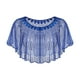 thumbnail image 5 of Chal para mujer, capa con lentejuelas, chal informal, vestidos de moda Azul, 5 of 7