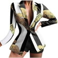 thumbnail image 1 of Conjunto de dos piezas de pantalones cortos estampados con cuello vuelto y tops de manga larga para mujer Wmkox8yi  bvn4153, 1 of 7