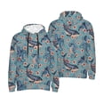 thumbnail image 6 of Bingfone Underwater Animals and Flowers Men's Drawstring Hoodie Long Sleeve Pocket Sweatshirts-3X-Large, 6 of 6