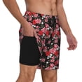 thumbnail image 2 of Daiia Rose Flowers Mens Swim Trunks Swim Shorts Quick Dry Swim Shorts with Mesh Lining Pockets-3X-Large, 2 of 9