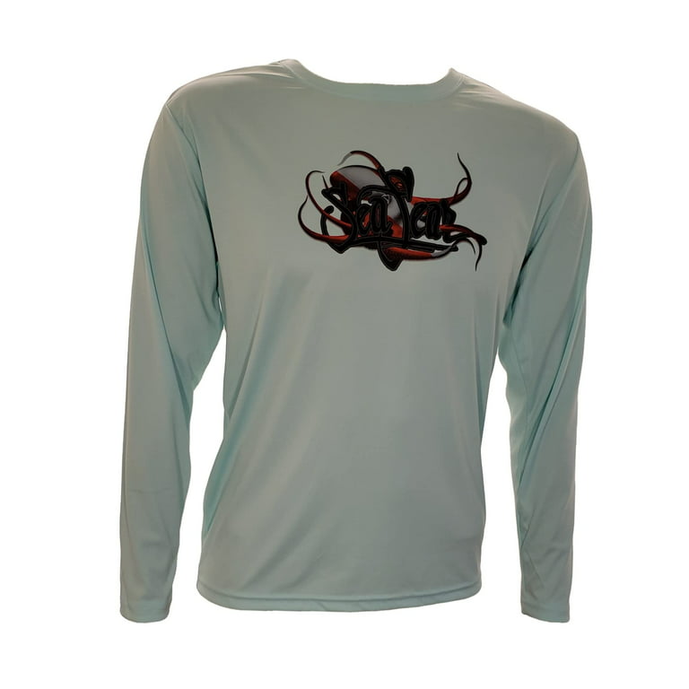 Sea Fear Men's Fishing Shirt - Vibrant Colors, Moisture Wicking, Quick  Drying, Sun Protection - Octopus Dive Flag Graphic Long Sleeve Beach Shirt  (Sea