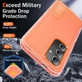 thumbnail image 2 of KOMI for Samsung Galaxy S24 Plus Case for Samsung S24 Plus Phone Case with Built in Kickstand, Shockproof/DropProof Military Grade Protective Cover for Galaxy S24 Plus 5G Clear/Orange, 2 of 5