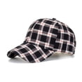 thumbnail image 4 of Yuanlong Unisex Baseball Cap Classic Plaid Flannel Sun Hat Adjustable Fall Winter Outdoor Daily Street Travel Head Cap, 4 of 9