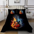 thumbnail image 1 of Erosebridal Melody Guitar Coverlet Set King,Musical Instrument Bedding Set,Abstract Decor,Ultra Soft,3 Pieces, 1 of 5