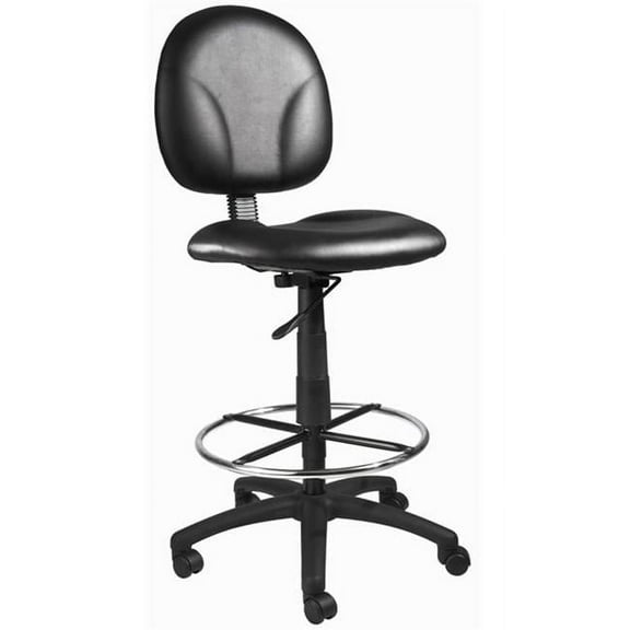 Black Caressoft Drafting Stools with Footring