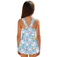 thumbnail image 2 of Xixirimido Easter Eggs Floral Bunny Print One Piece Swimsuit for Girls Sleeveless Swim Dress Girls Modest Bathing Suit Skirted Swimwear with Built-in Shorts UPF 50+, 8-9 Years, 2 of 7