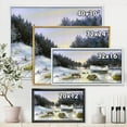thumbnail image 5 of Cottage Covered In Snow With Winterscene 40 in x 30 in Framed Painting Canvas Art Print, by Designart, 5 of 5