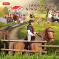 thumbnail image 2 of Farm Model Simulation Rider Coffee House Horse Stable Action Figures Animals Playset Figurine Early Education Kid Toy Gift, 2 of 6