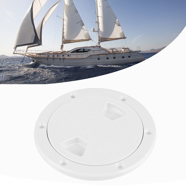 4in ABS Plate-Forme Ronde Blanche Visser Couverture de Trappe d'Inspection de Bateau 143mm Plate-Forme Accessoire de Bateau
