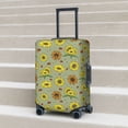 thumbnail image 5 of Yiaed Sage Green With Sunflowers Print Travel Luggage Cover Suitcase Protector Fits 18-32 Inch Luggage Wheel Covers Patterned Elastic Luggage Anti-scratch（No luggage）-Small, 5 of 5