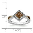 thumbnail image 5 of Solid 14k White and Yellow Gold Two TonedW Yellow White and Champagne Diamond Ring Band Size 6 (.345 cttw.), 5 of 6