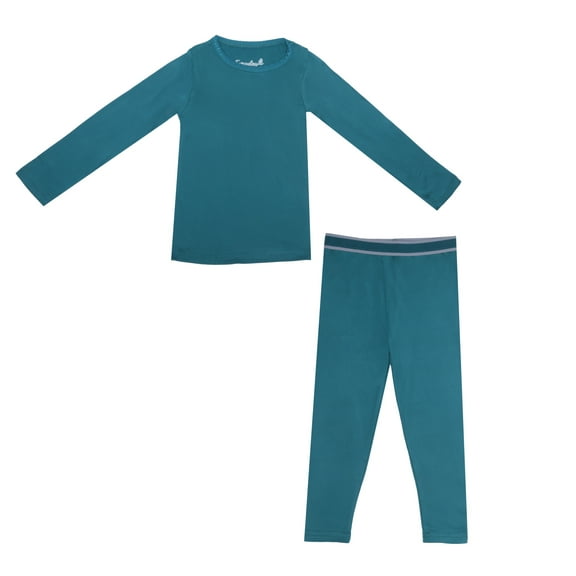 EVERYDAY KIDS Girls Green Thermal Top and Bottom Underwear Set