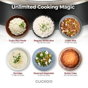CUCKOO High Pressure Rice Cooker 3-Cup Uncooked / 6-Cup Cooked with Induction Heating Technology, Small Rice Maker with 16 Menu Options and Steam Plate, Voice Guide, Gold (CRP-EHSS0309F)