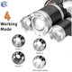 thumbnail image 4 of Linterna frontal LED recargable con 4 modos de luz Ideal para acampar/pescar/ciclismo/correr/cazar y otros deportes Alta potencia 9000lm, 4 of 5