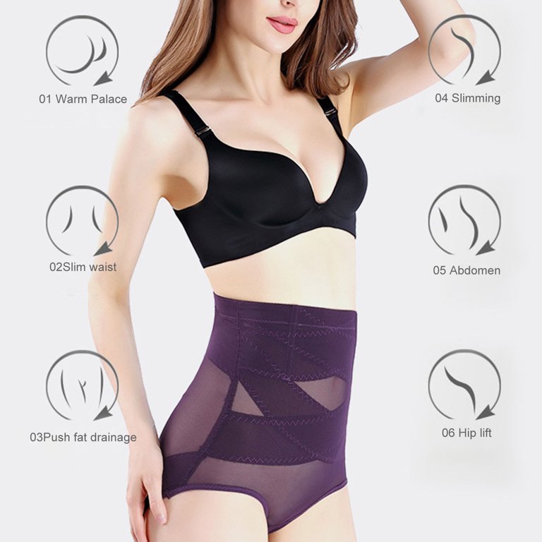 Cross Bandage High Elasticity Women Underpants Butt Lifter High Waist  Shapewear Control Slimming Underwear for Daily Wear,Black 2XL 