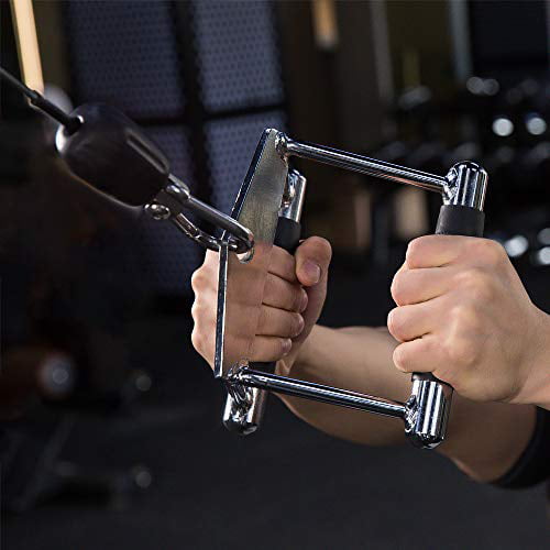 Heavy Duty Rubber Exercise Grips Solid Steel Accessories Lech Cable Machine Handles Attachments for Gym 